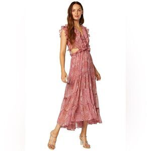 MISA Los Angeles Natasha Dress in Washed Rose Lilac